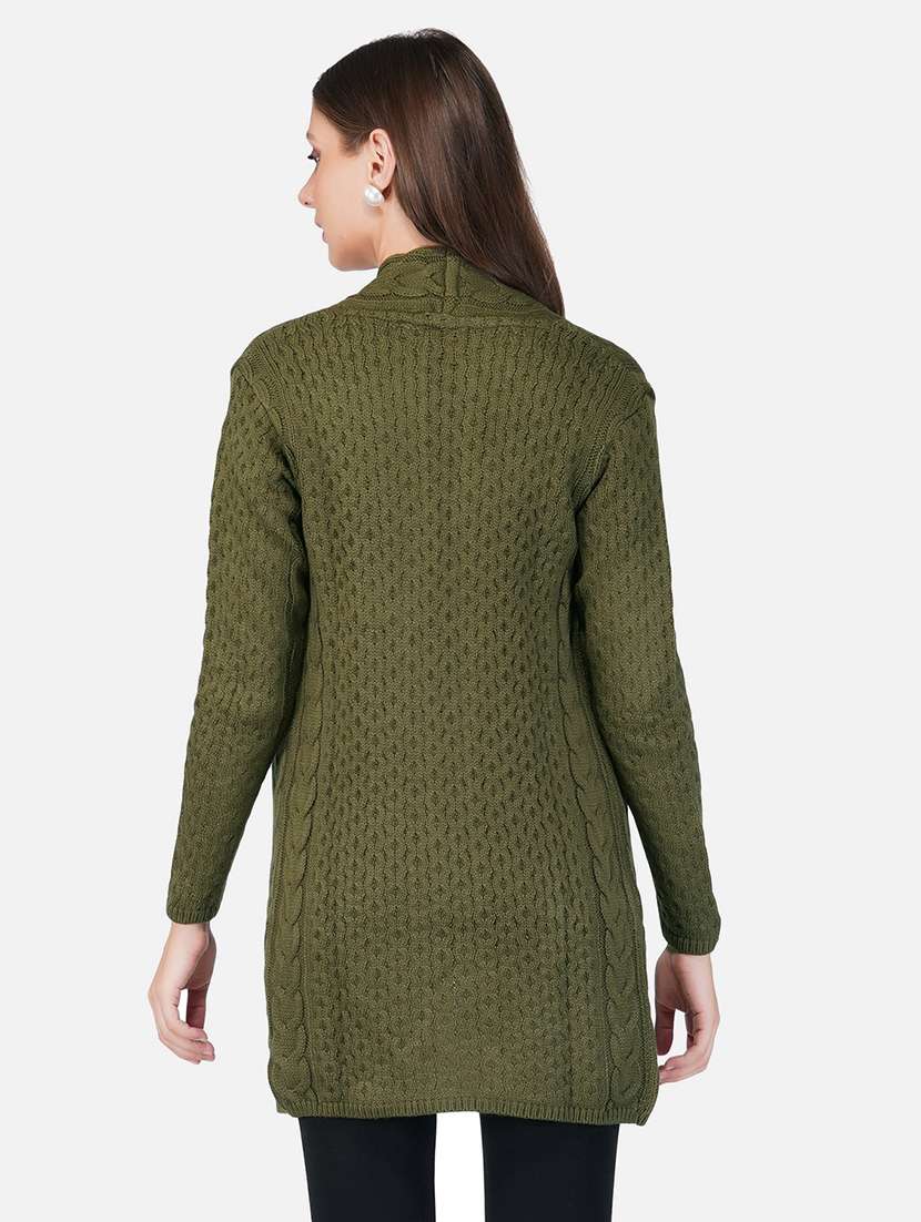 women self designed long sleeve shrug - 21669601 -  Standard Image - 3