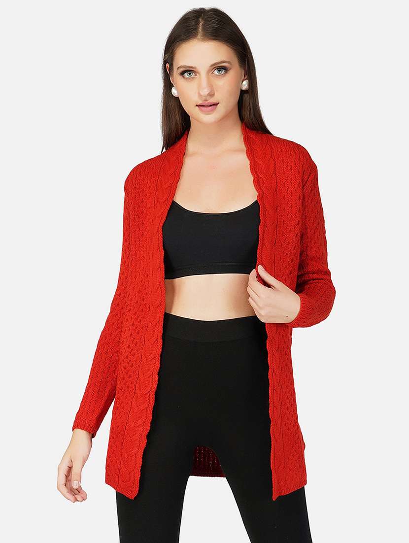 women self designed long sleeve shrug