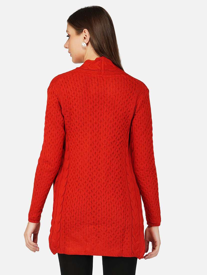 women self designed long sleeve shrug - 21669602 -  Standard Image - 3