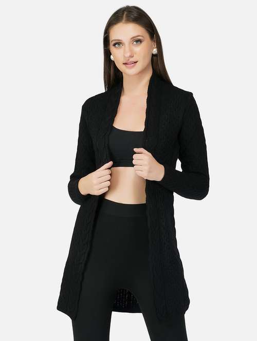 women self designed long sleeve shrug - 21669603 -  Standard Image - 0