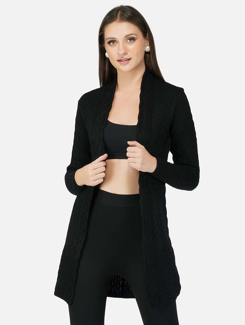 women self designed long sleeve shrug