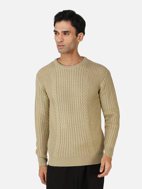 men long sleeves self design pullover - 21669607 - Standard Image - 0