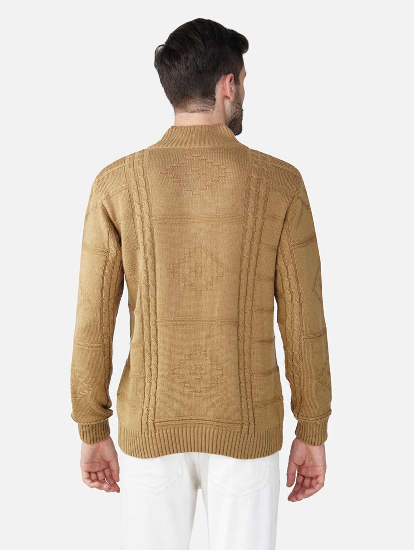 men long sleeves self design pullover - 21669609 -  Standard Image - 3