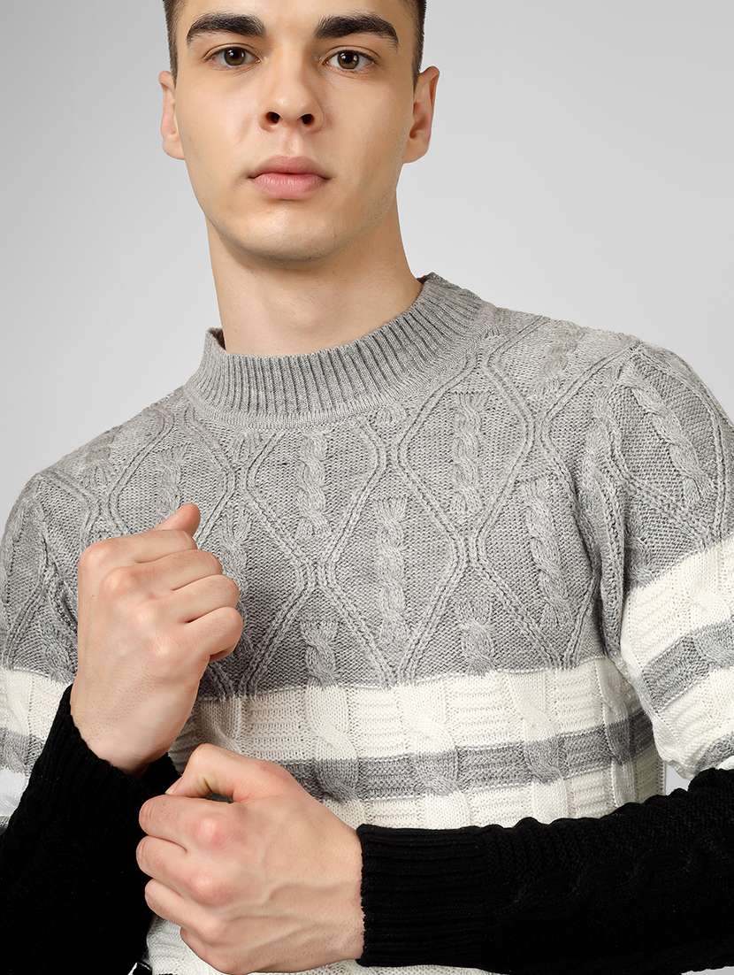 men long sleeve color block pullover - 21669613 -  Standard Image - 5