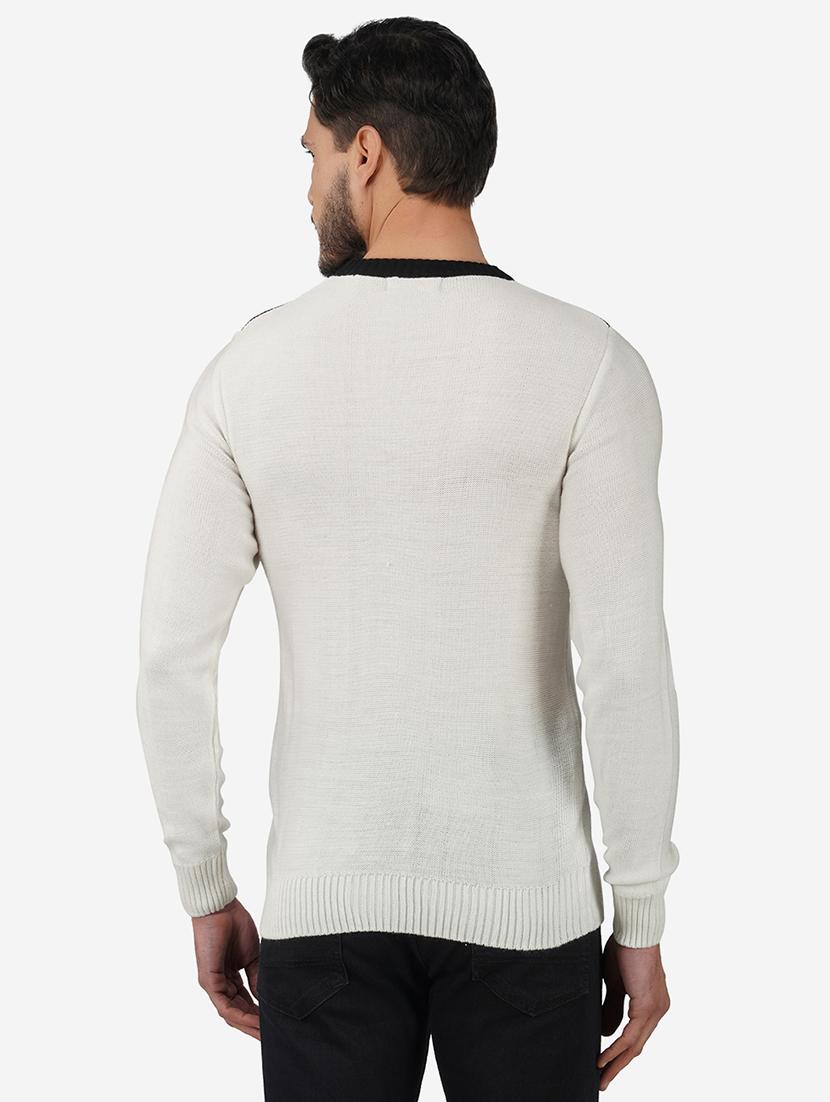 men long sleeve color block pullover - 21669616 - Standard Image - 3