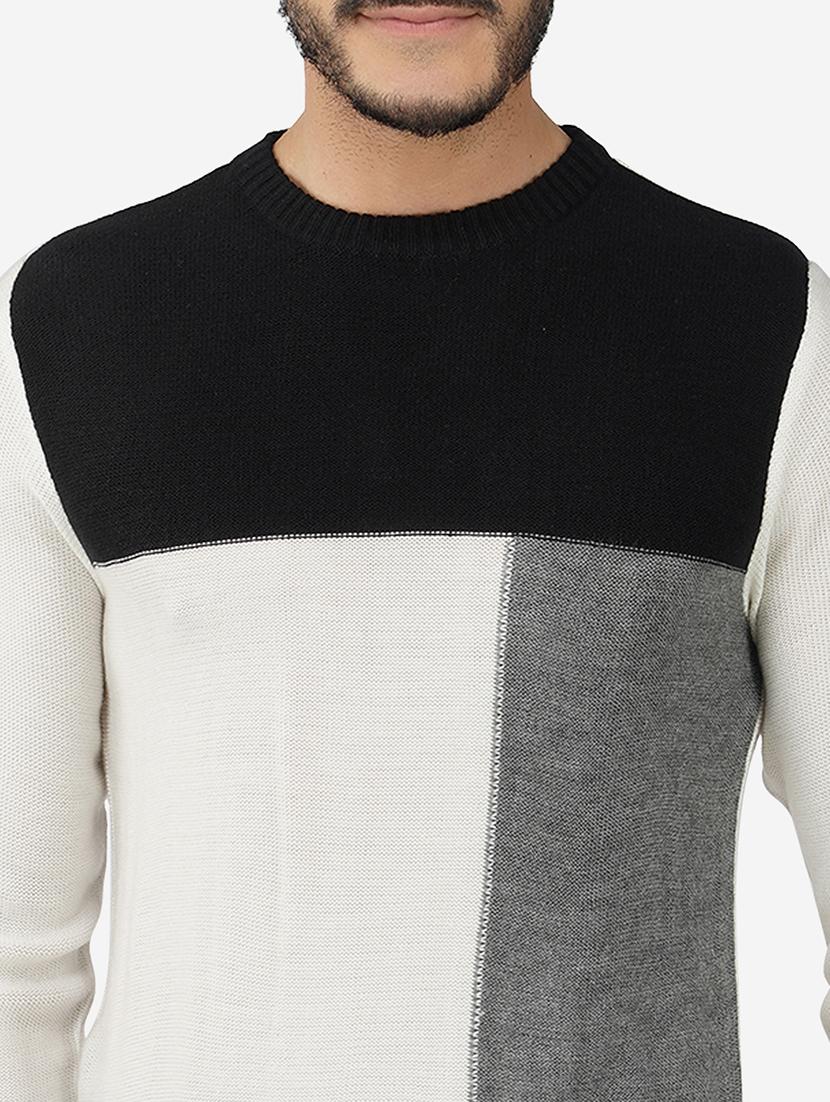 men long sleeve color block pullover - 21669616 - Standard Image - 5