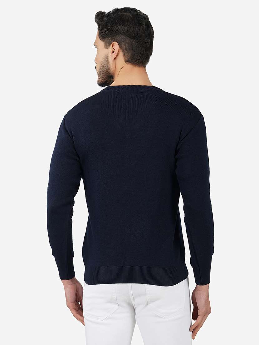 men long sleeves solid pullover - 21669617 - Standard Image - 3