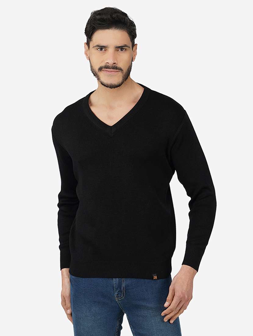 men long sleeves solid pullover - 21669618 - Zoom Image - 0