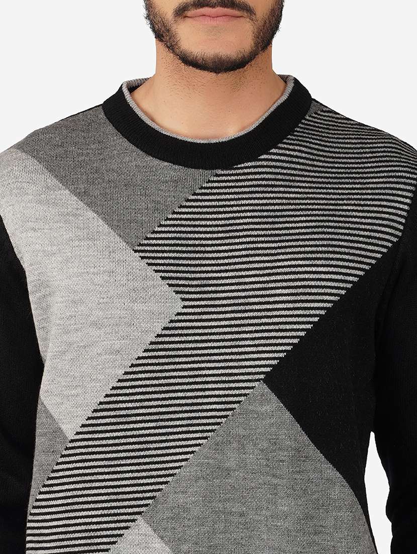 men long sleeves color block pullover - 21669619 -  Standard Image - 5