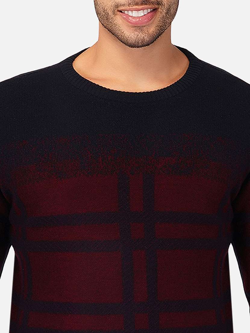 men long sleeves checkered pullover - 21669631 -  Standard Image - 5