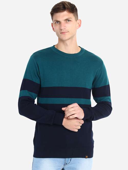 men long sleeve color block pullover - 21669633 -  Standard Image - 0