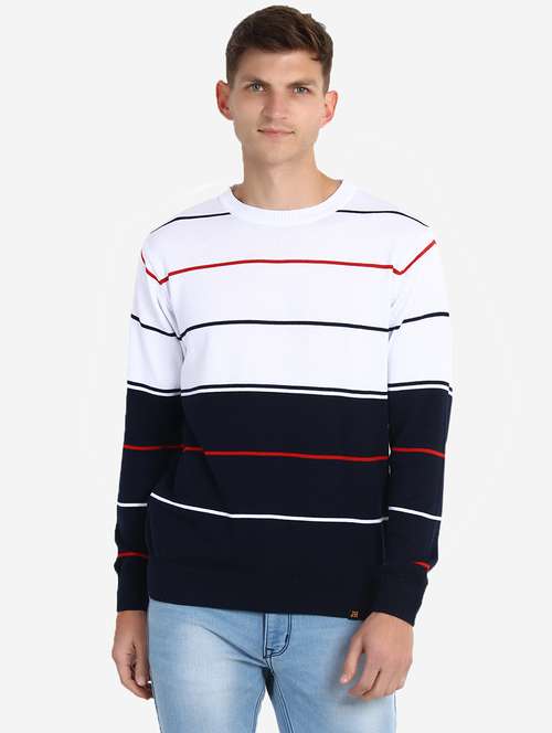 men long sleeve color block pullover - 21669634 -  Standard Image - 0