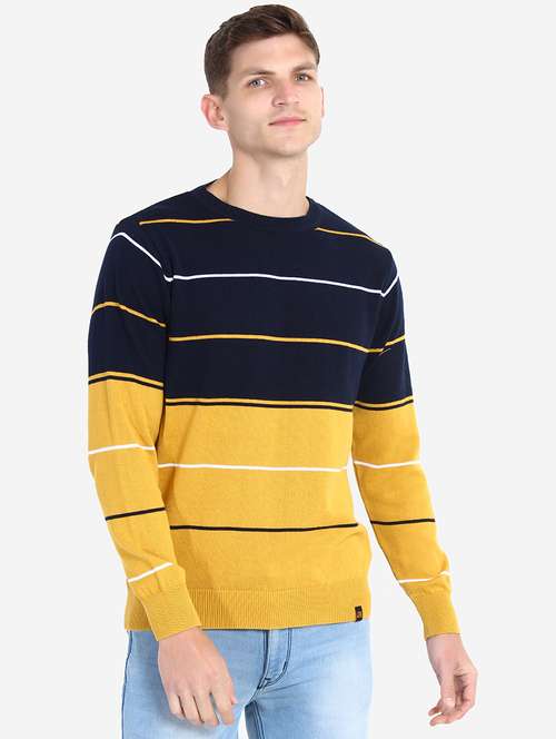 men long sleeve color block pullover - 21669635 -  Standard Image - 0