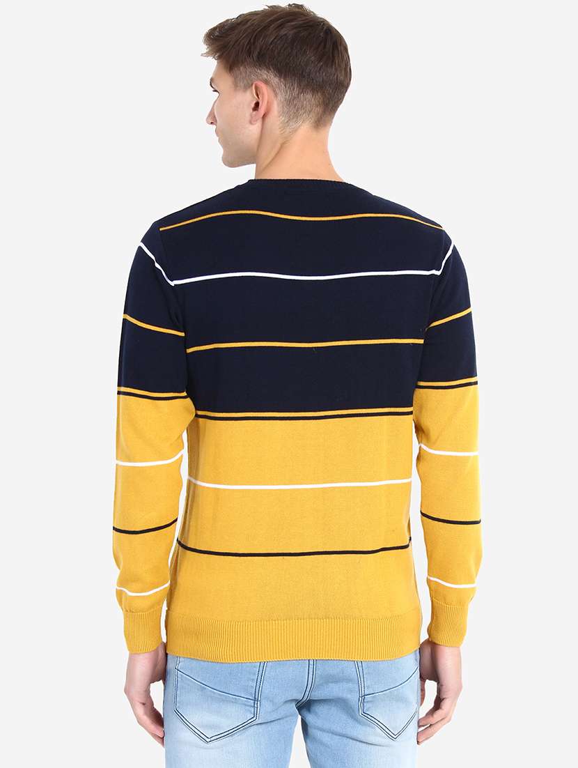 men long sleeve color block pullover - 21669635 -  Standard Image - 3