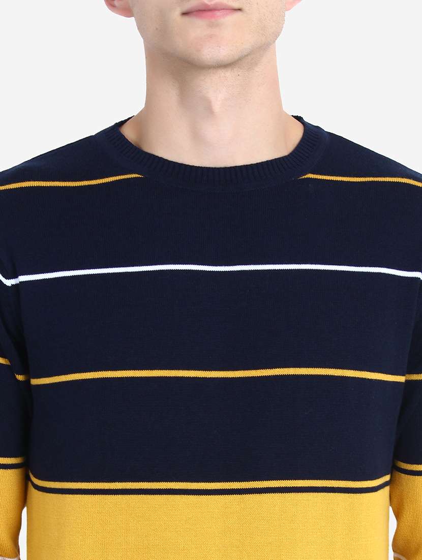 men long sleeve color block pullover - 21669635 -  Standard Image - 5