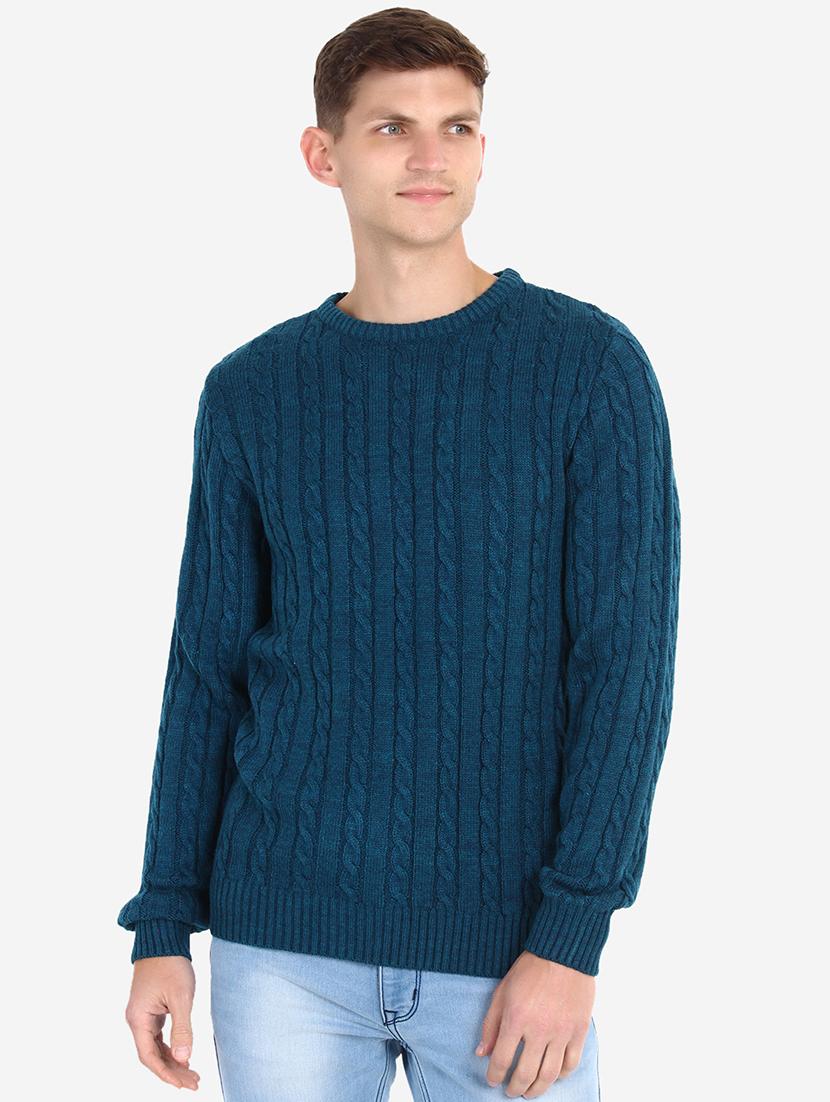 men long sleeves self design pullover