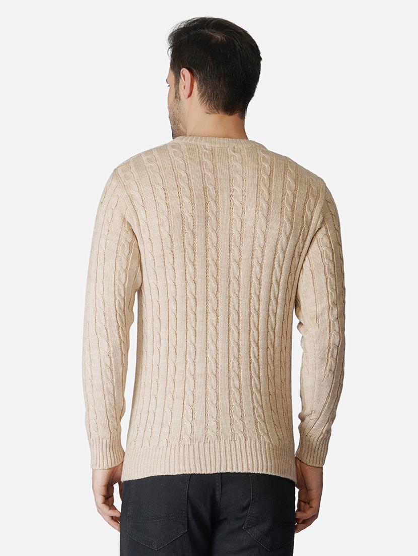 men long sleeves self design pullover - 21669638 - Standard Image - 3