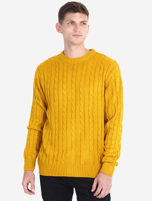 men long sleeves self design pullover - 21669639 - Standard Image - 0