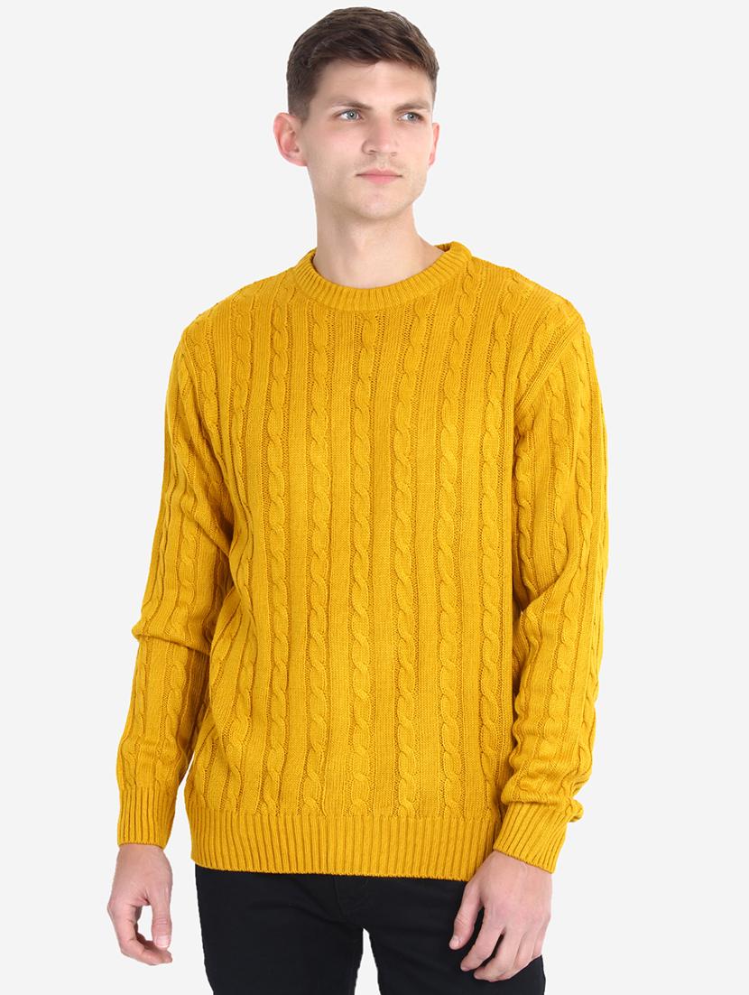 men long sleeves self design pullover - 21669639 - Zoom Image - 0