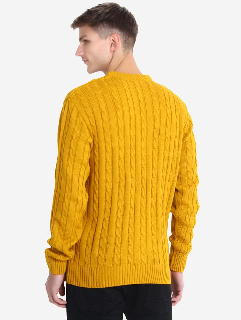 men long sleeves self design pullover - 21669639 - Standard Image - 3