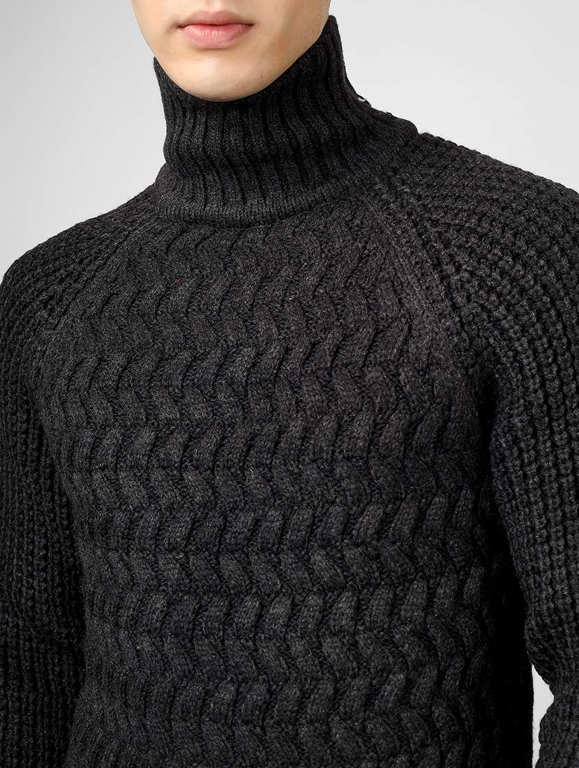 men long sleeves self design pullover - 21669656 - Standard Image - 5