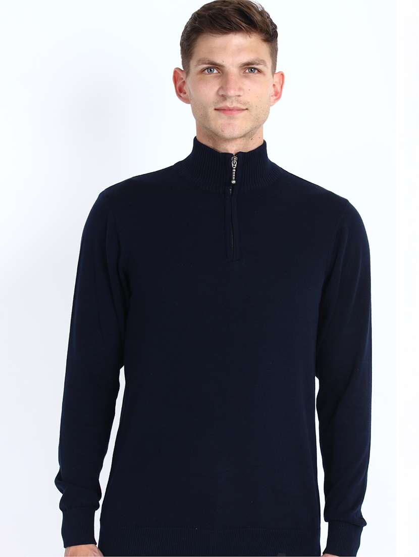men long sleeves solid pullover - 21669658 -  Zoom Image - 0
