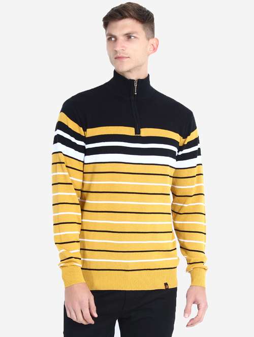 men long sleeve color block pullover - 21669660 -  Standard Image - 0