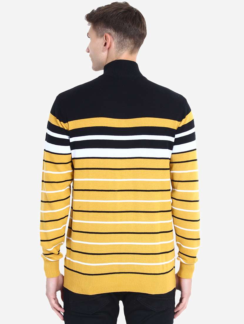 men long sleeve color block pullover - 21669660 - Standard Image - 3