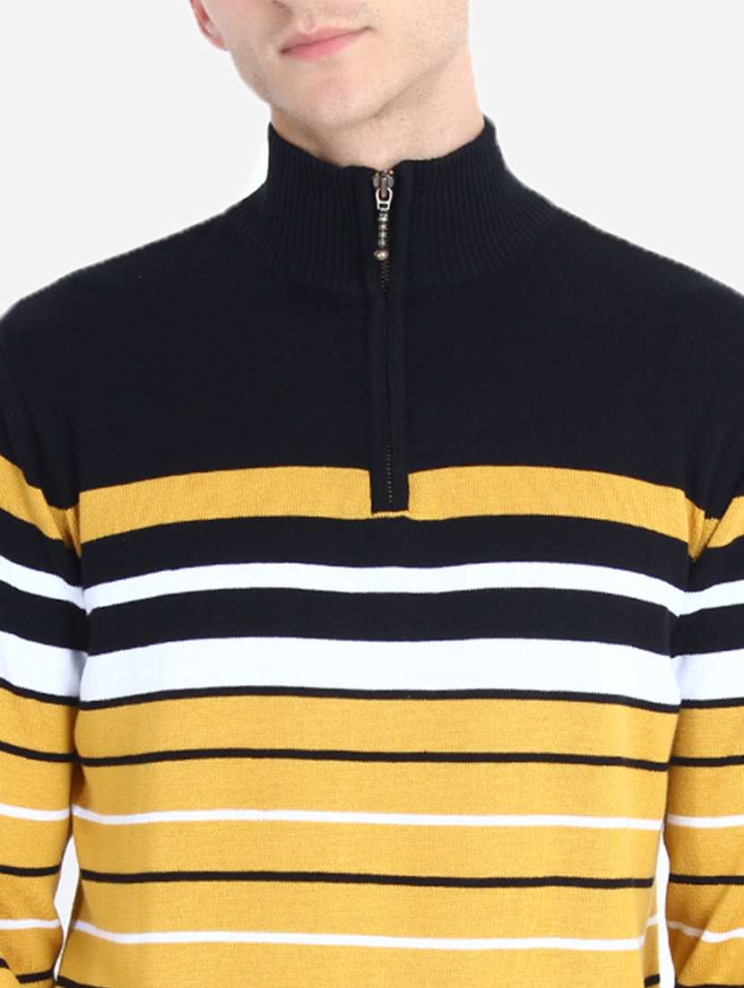 men long sleeve color block pullover - 21669660 - Standard Image - 5