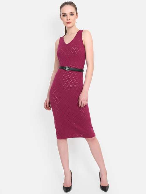 women sleeveless acrylic dress - 21669675 - Standard Image - 0