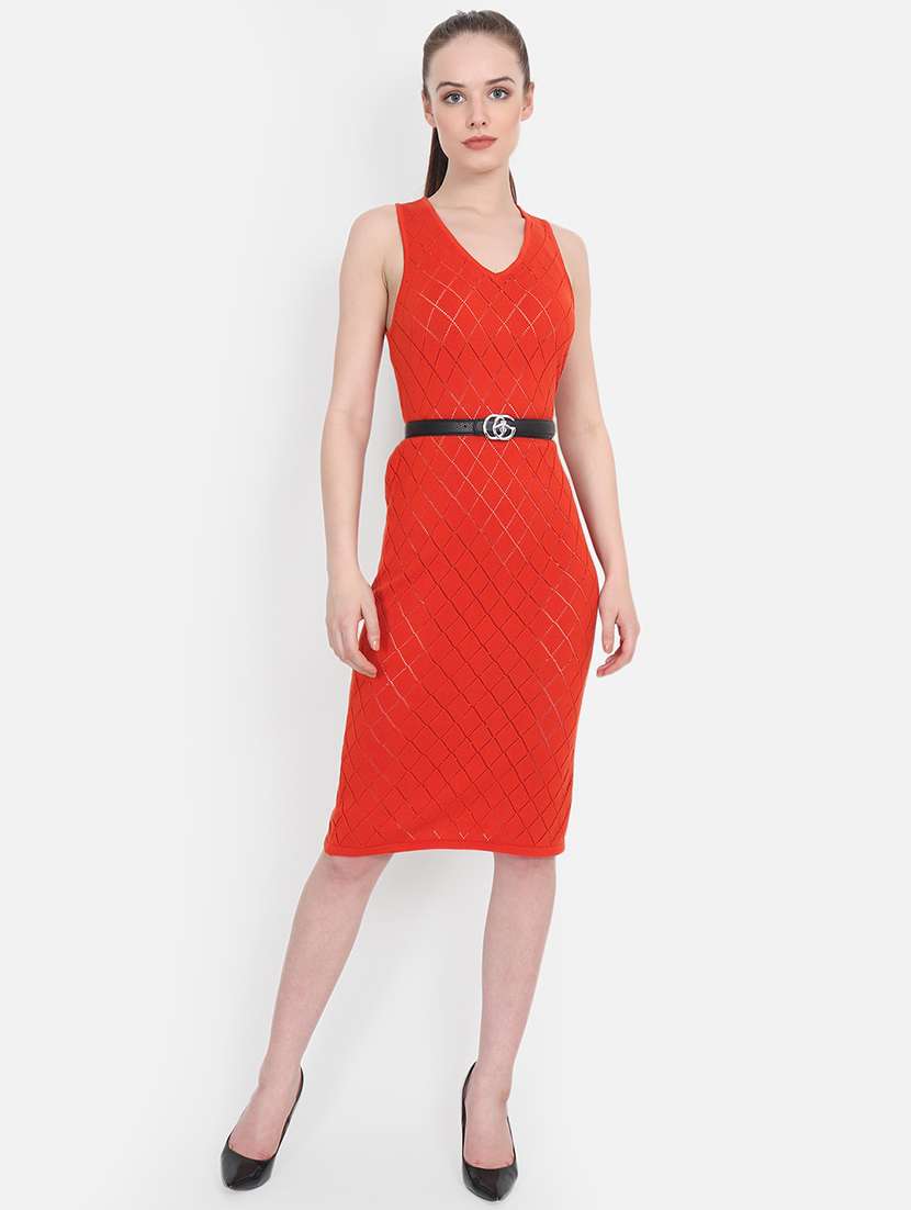 women sleeveless acrylic dress - 21669676 - Zoom Image - 0