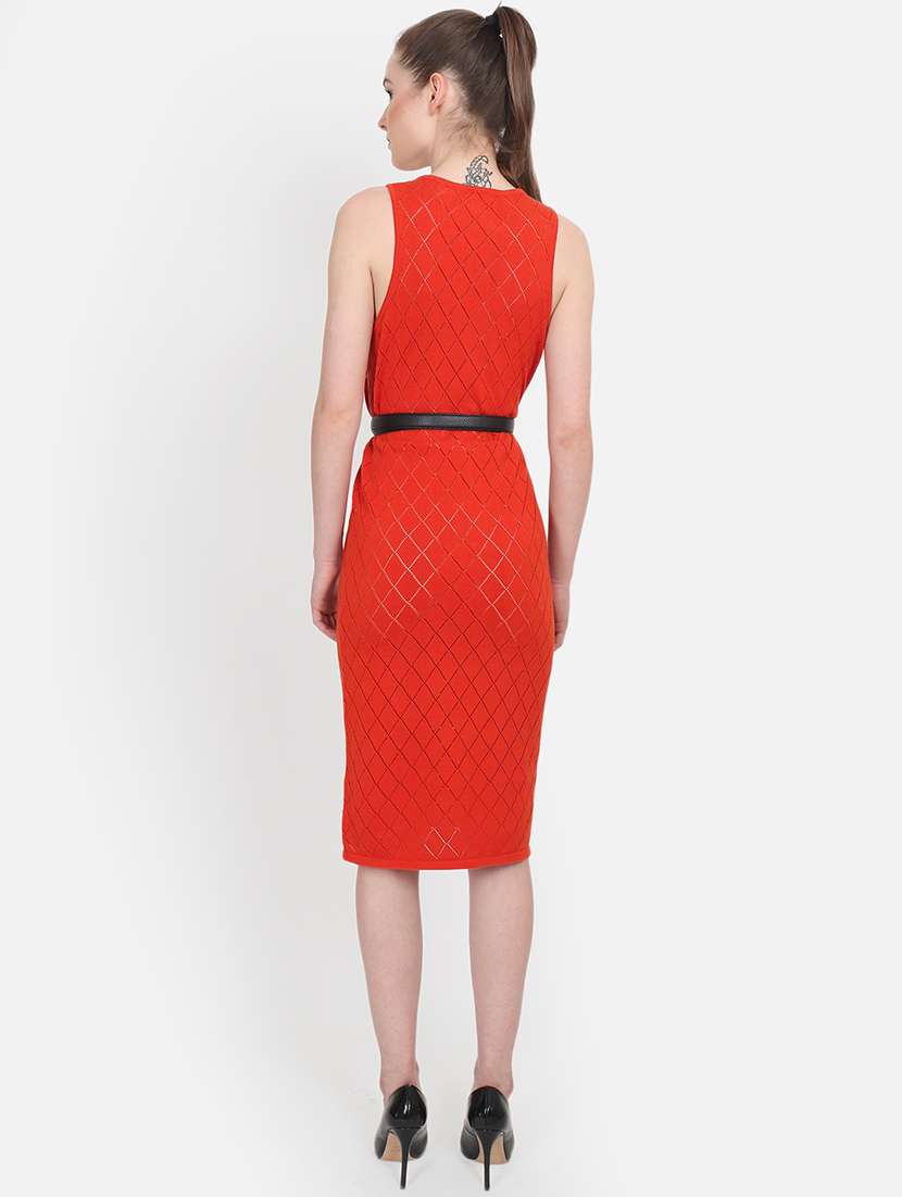 women sleeveless acrylic dress - 21669676 - Standard Image - 3