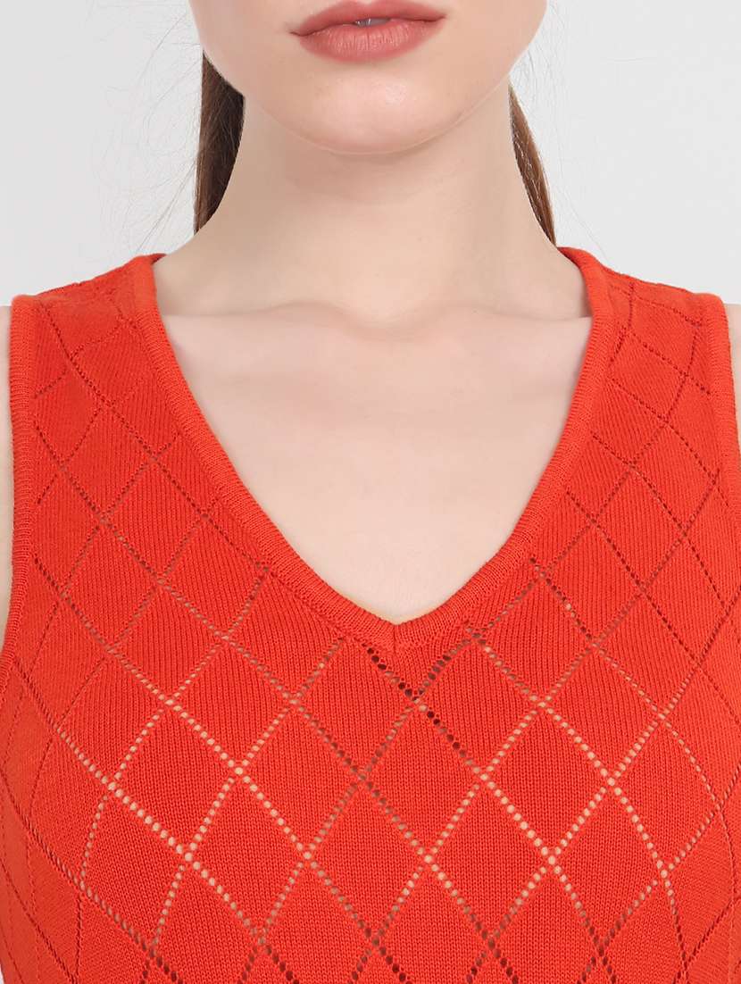 women sleeveless acrylic dress - 21669676 - Standard Image - 5