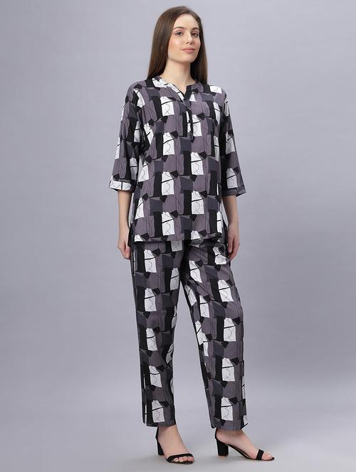 women printed nightwear pyjama set - 21669868 -  Standard Image - 0