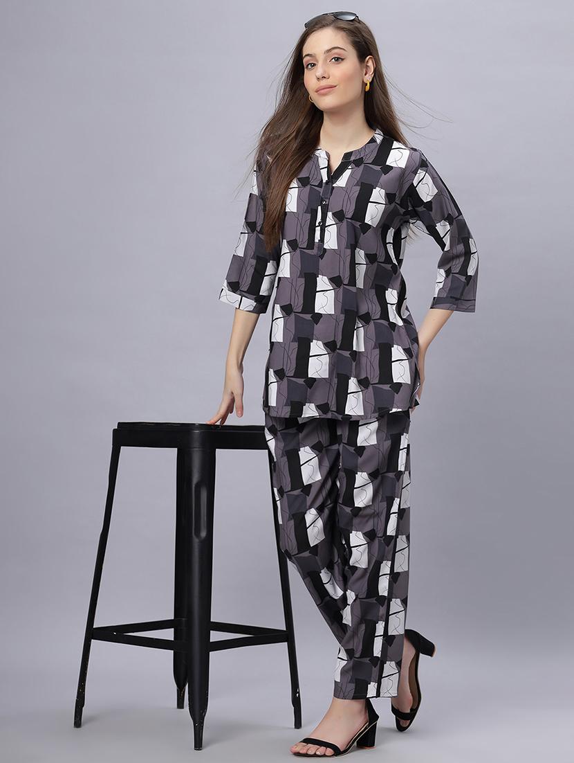 women printed nightwear pyjama set - 21669868 - Standard Image - 3