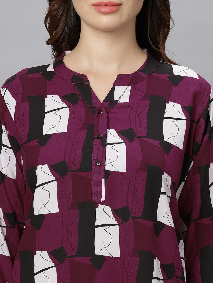 women printed nightwear pyjama set - 21669869 - Standard Image - 5