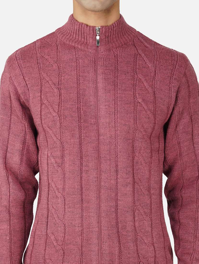 men long sleeves self design cardigan - 21669924 - Standard Image - 5