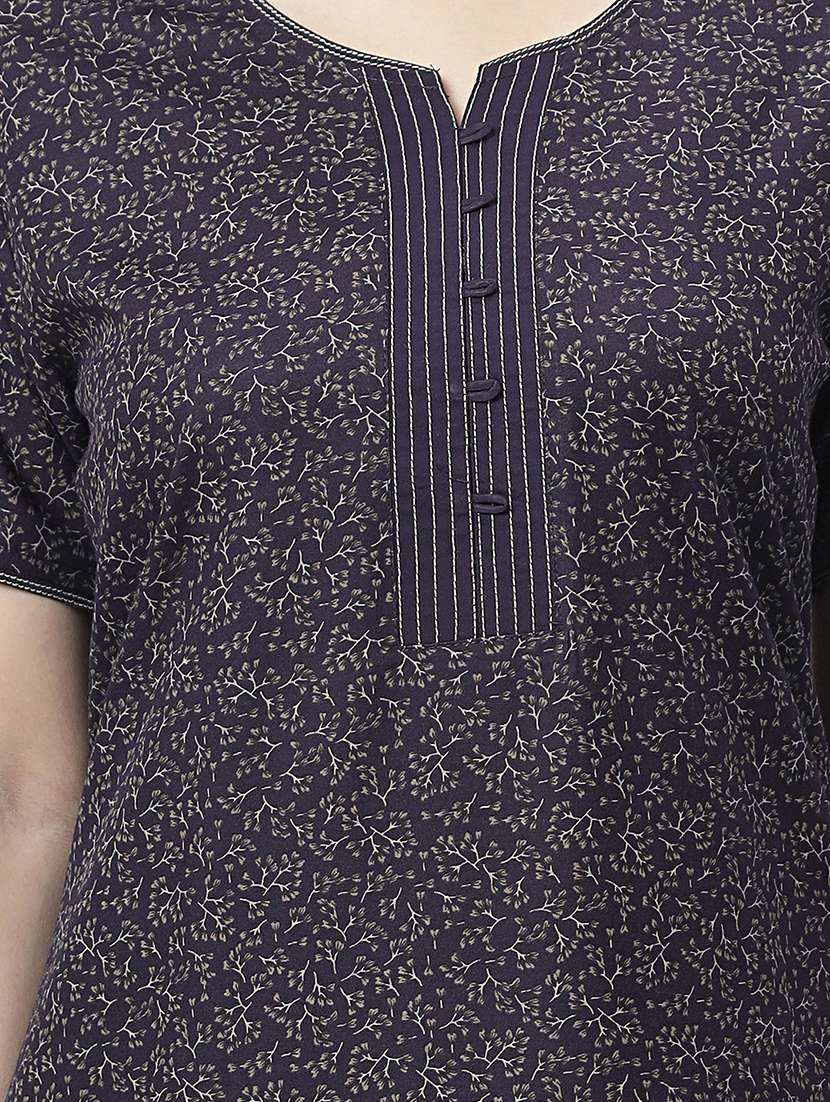 women printed short sleeves nighty - 21669939 -  Standard Image - 5