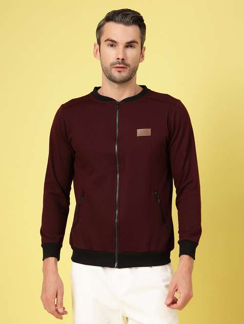 men long sleeves solid bomber jacket - 21670158 -  Standard Image - 0