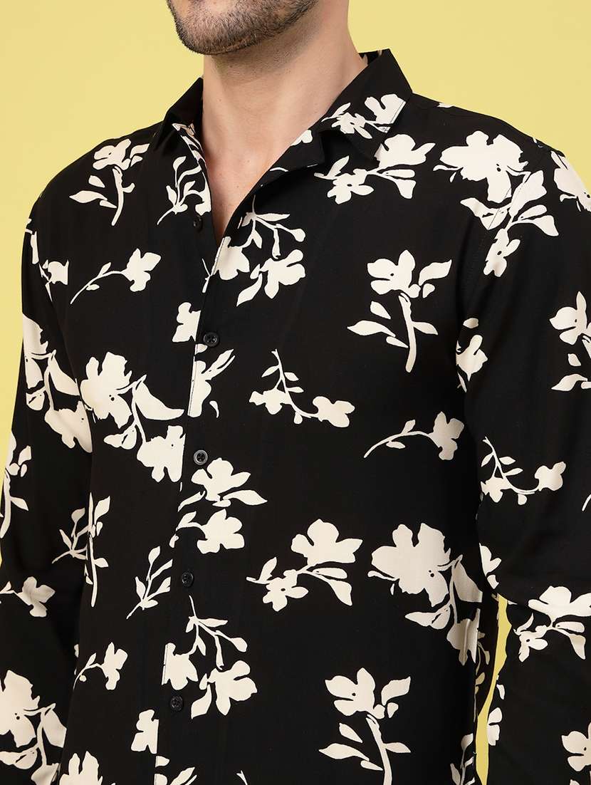 men long sleeves floral printed casual shirt - 21670176 - Standard Image - 5