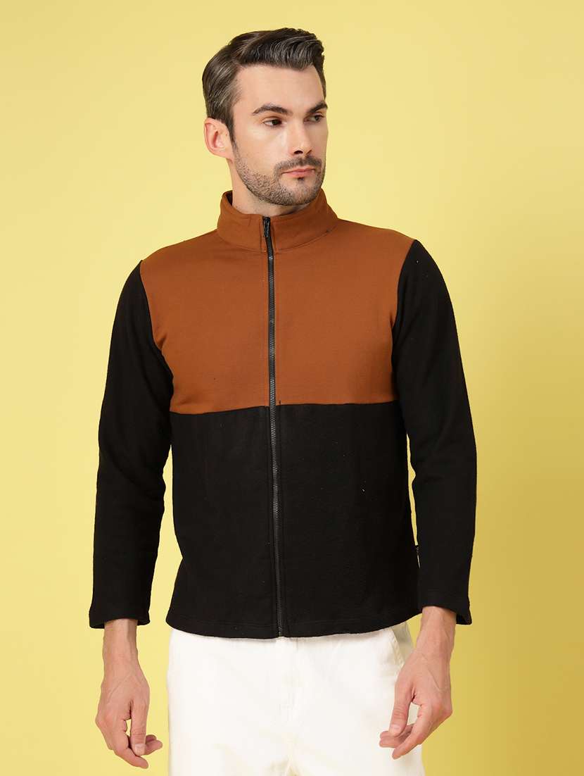 men long sleeve color block sweatshirt - 21670179 - Zoom Image - 0