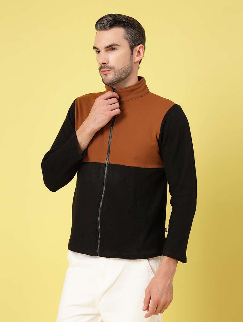 Men Long Sleeve Color Block Sweatshirt