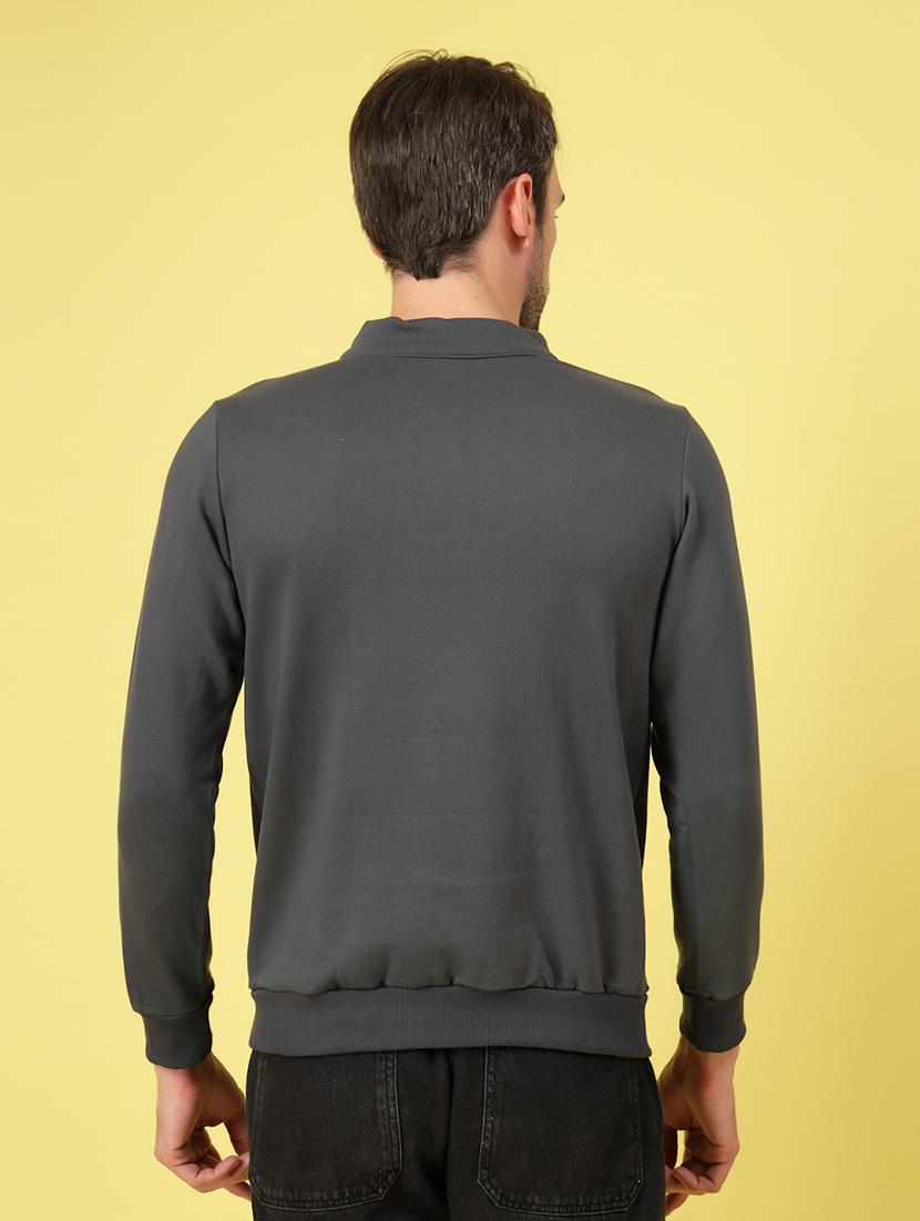 men long sleeve plain sweatshirt - 21670181 - Standard Image - 3