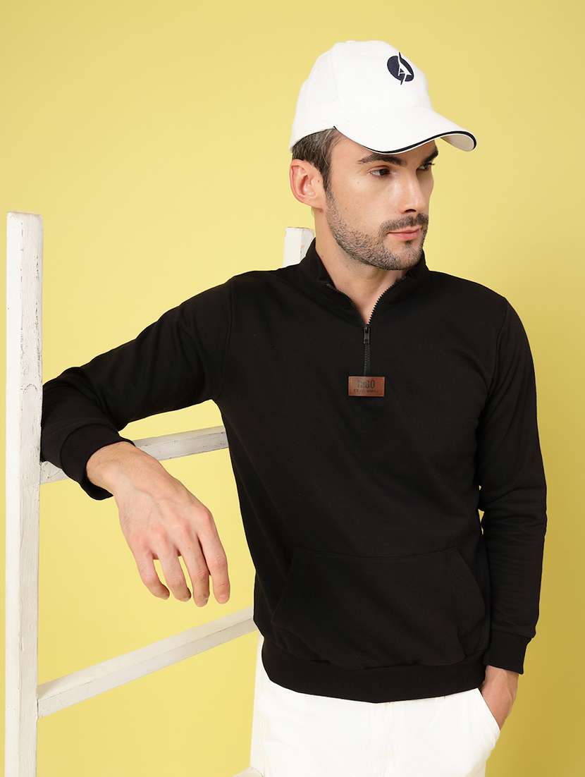men solid long sleeve regular fit sweatshirt - 21670182 -  Standard Image - 3