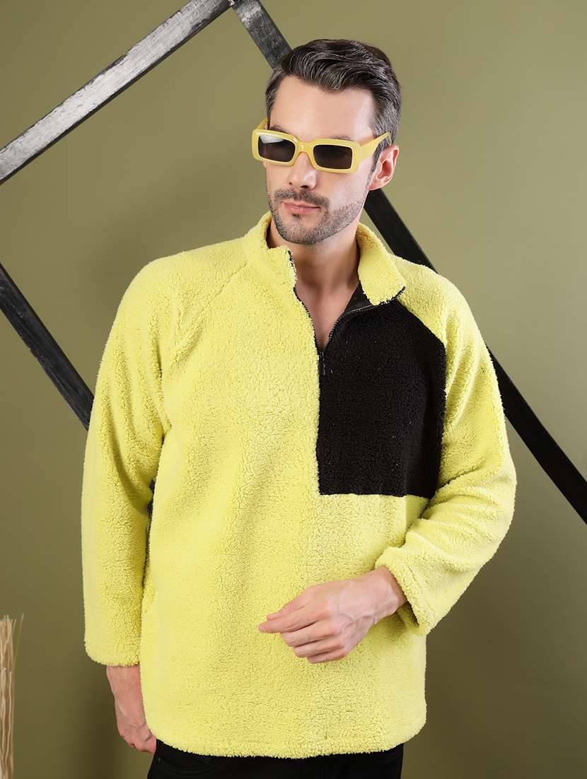 men long sleeve color block sweatshirt - 21670185 -  Standard Image - 3