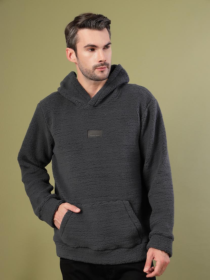 men long sleeve plain sweatshirt - 21670186 -  Zoom Image - 0