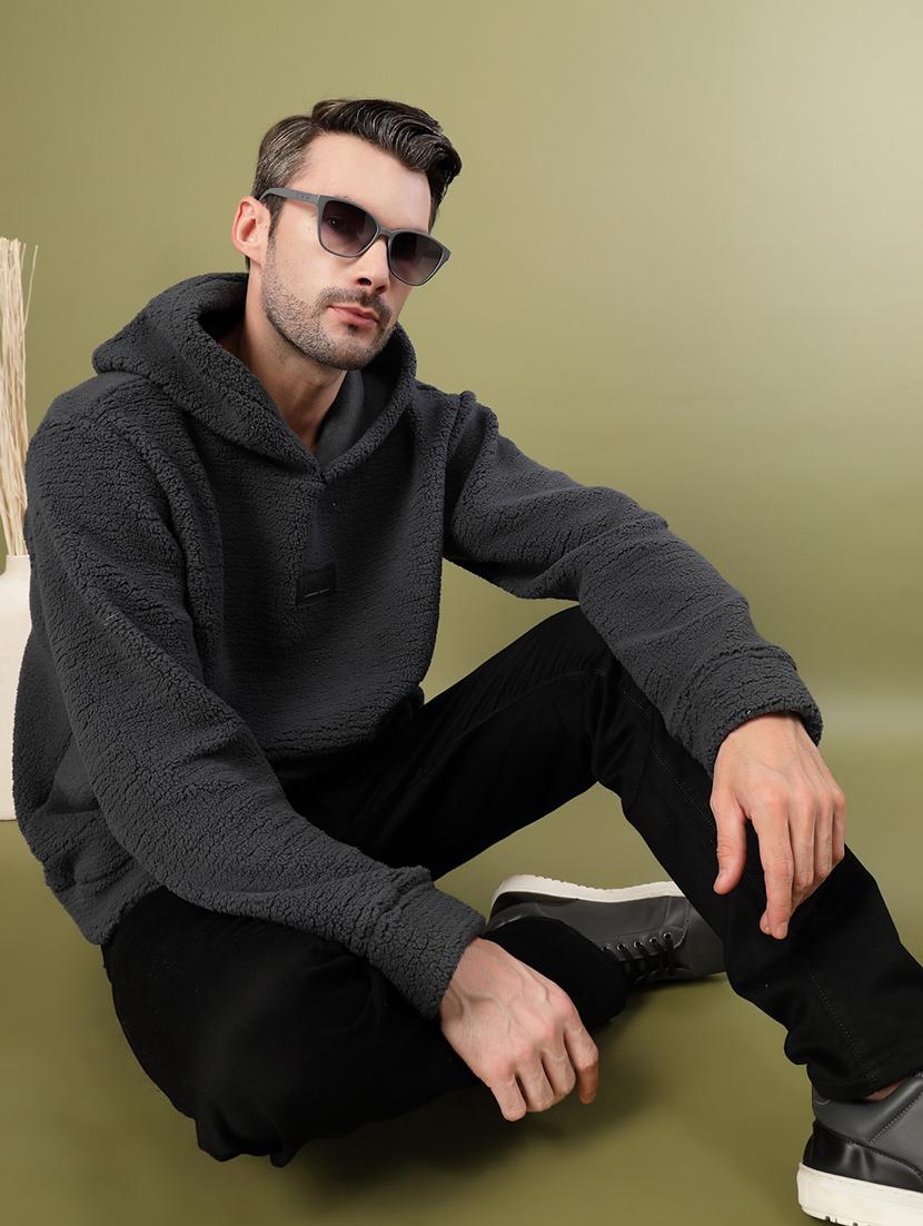 men long sleeve plain sweatshirt - 21670186 - Standard Image - 3