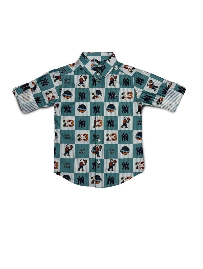 boys long sleeve printed shirt