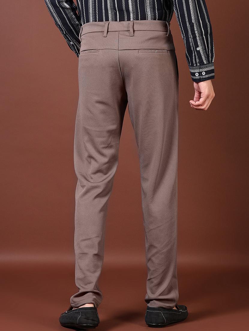 men solid flat front casual trouser - 21670312 - Standard Image - 3