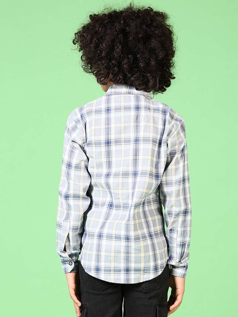 boys long sleeves checkered shirt - 21670342 -  Standard Image - 3
